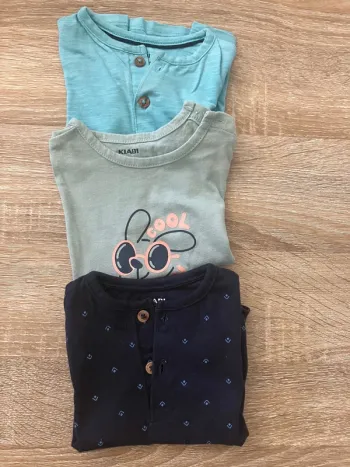 Lot de 3 tee-shirts garçon Kiabi en coton biologique