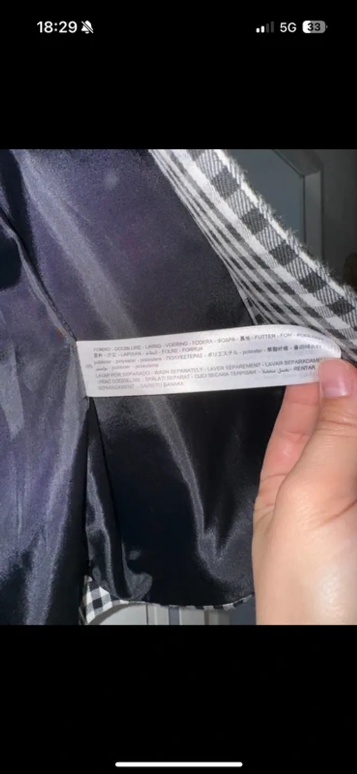 Blazer à carreaux Zara - photo numéro 4