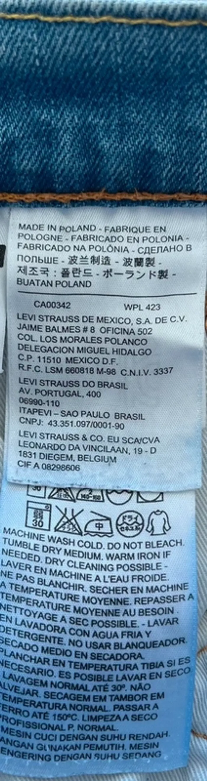 Jean/pantalon bleu clair Levi's 504 pour homme, taille : W 33 L 32 (42 taille française) - photo numéro 8