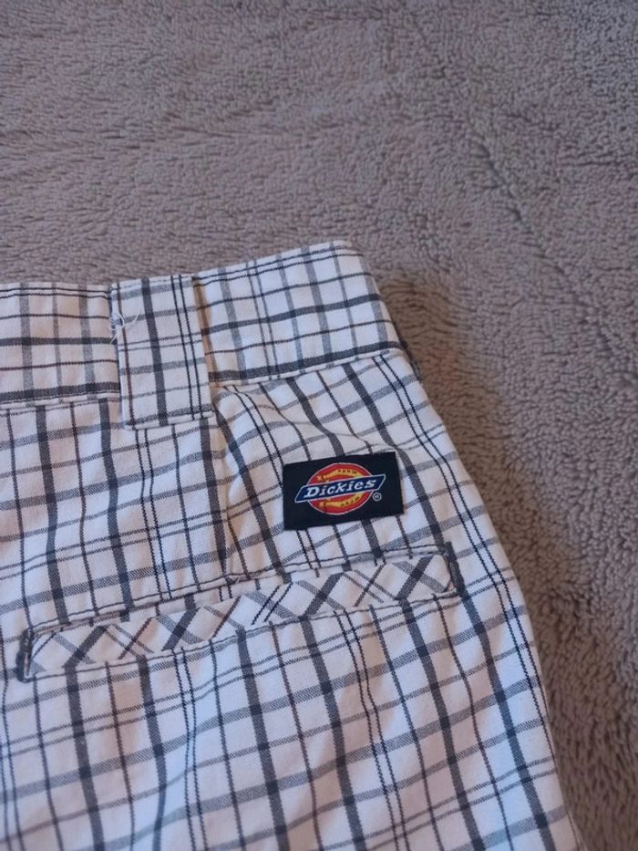Short Oversized Dickies Vintage Blanc à carreaux (n°13) - photo numéro 2