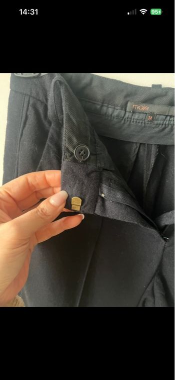 Pantalon Maje Noir en Laine - Coupe Droite & Chic - Taille 34