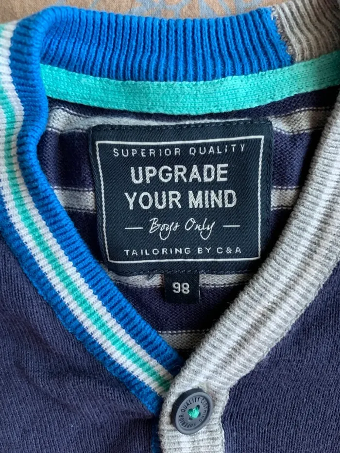 Gilet à boutons C&A bleu marine t98 - photo numéro 2