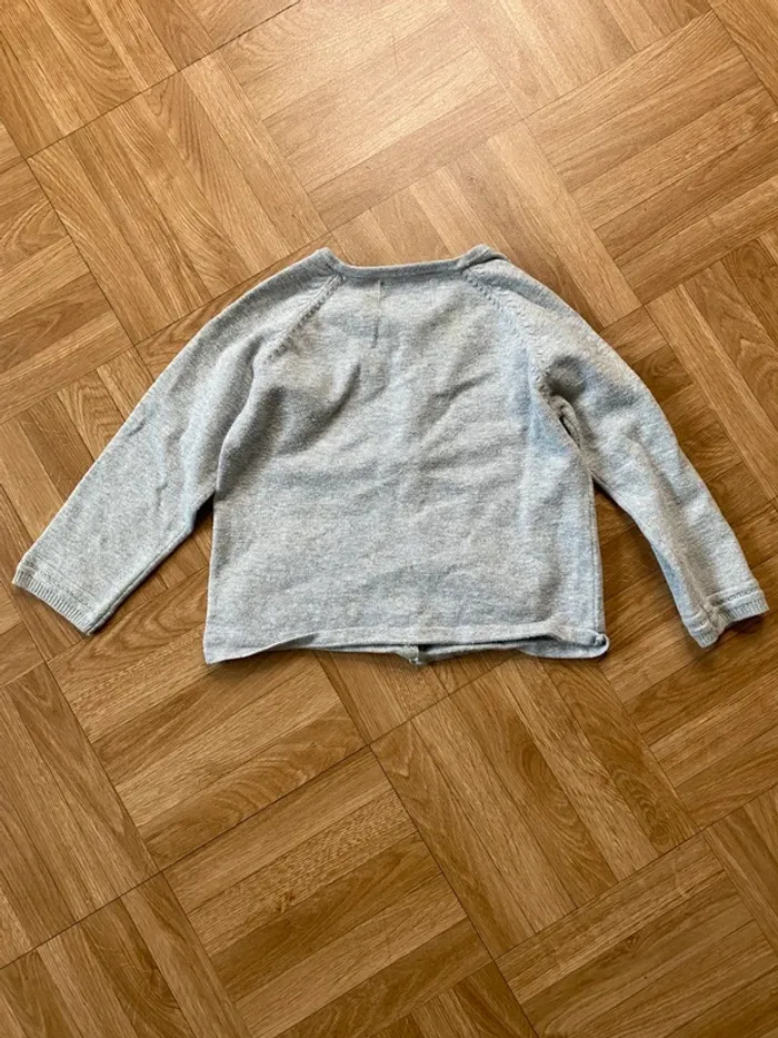 Gilet gris taille 18/24 mois Zara - photo numéro 3