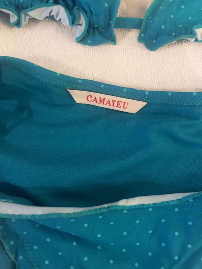 Maillot de bain bleu à pois - photo numéro 2