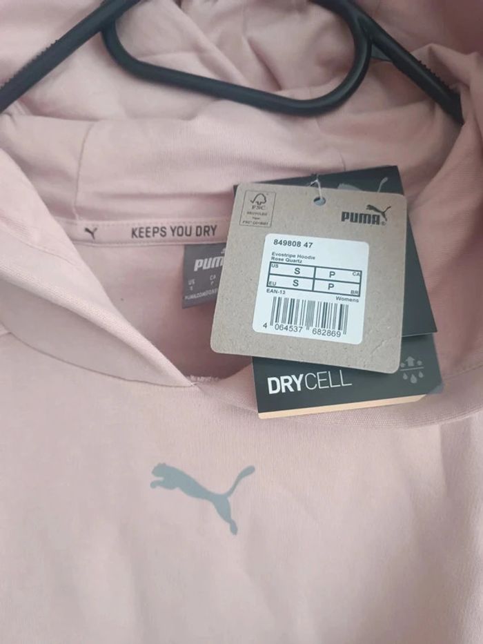Sweat a capuche puma rose taille S - photo numéro 2