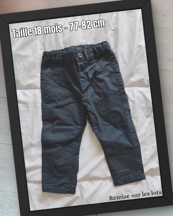 Pantalon Chino bleu marine 🧸 Kiabi 