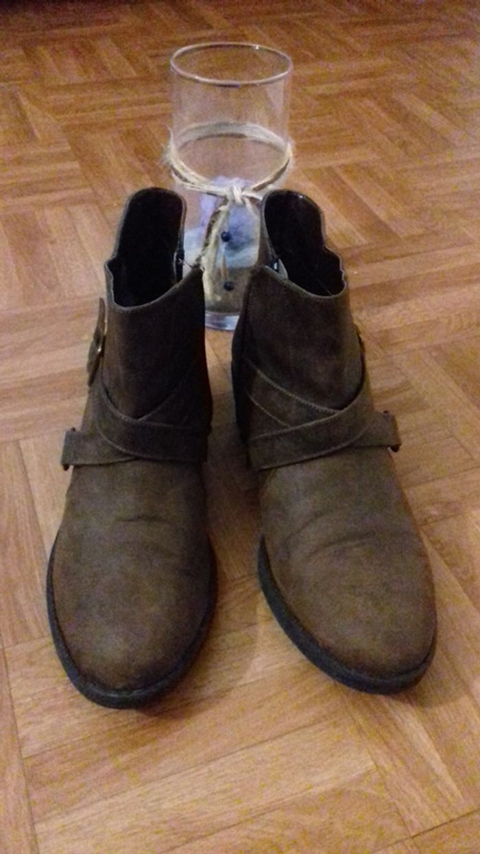 Bottines marron mat - photo numéro 4