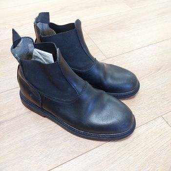 Bottines equitation cuir noir Fouganza