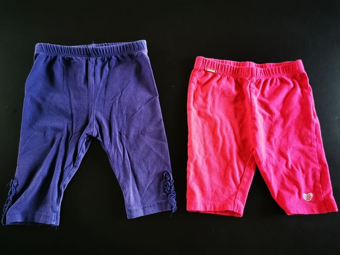 Duo Leggings courts_ fille_24 mois