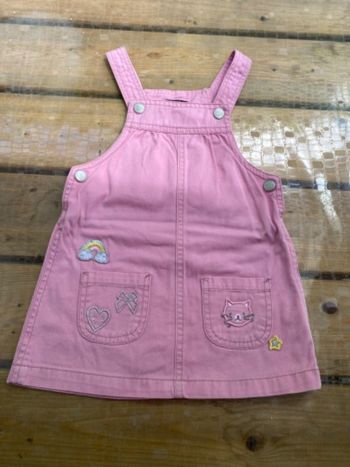 Robe salopette en jean 2 ans