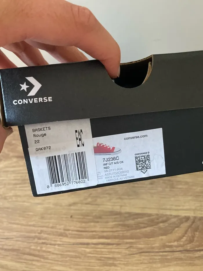 Converse, toile rouge, 22 - photo numéro 8