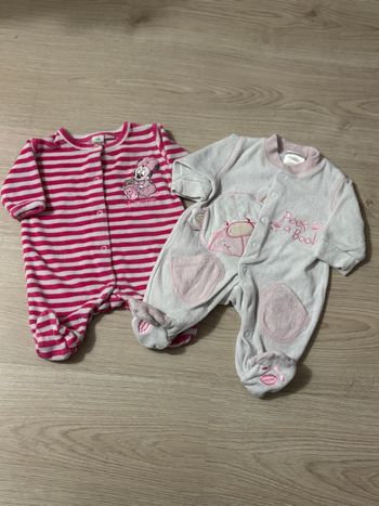 Lot de 2 Pyjama naissance fille