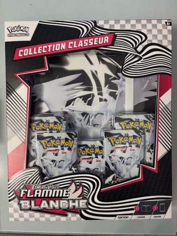Pokémon - Écarlate et Violet – Coffret classeur Flamme blanche EV10.5 (5 boosters)