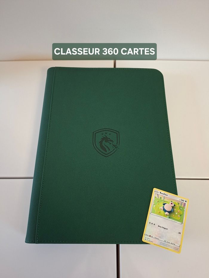 Classeur de rangement pour 360 cartes Pokémon / one piece coloris vert