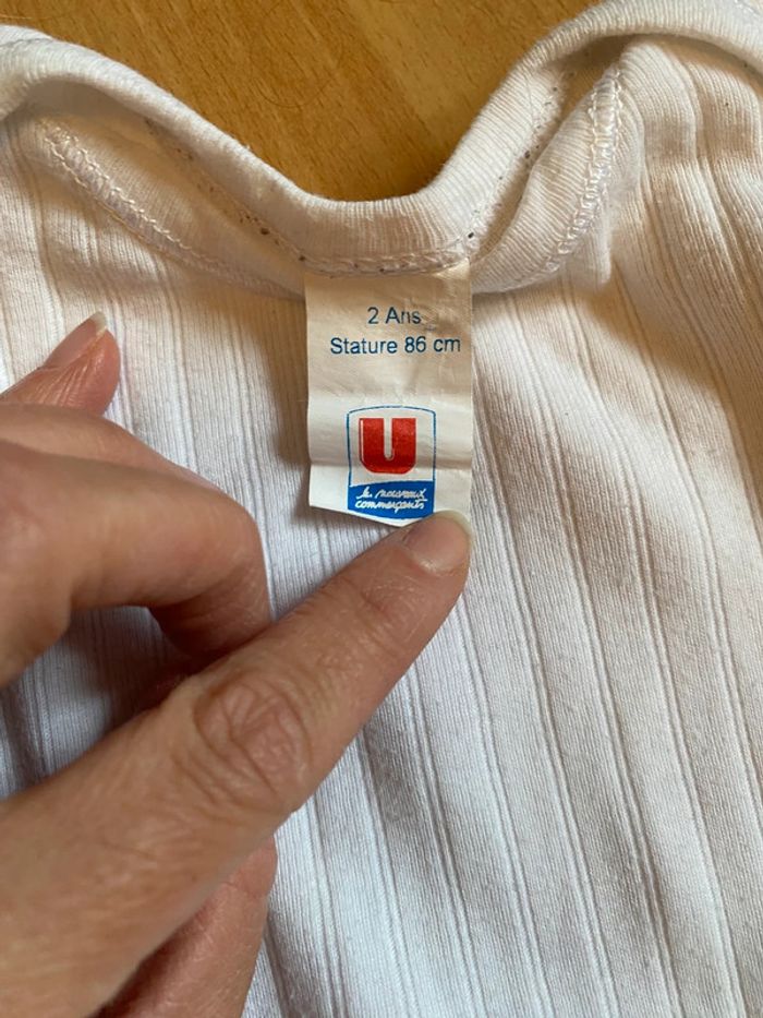Maillot de corps U Taille 2 ans - photo numéro 3