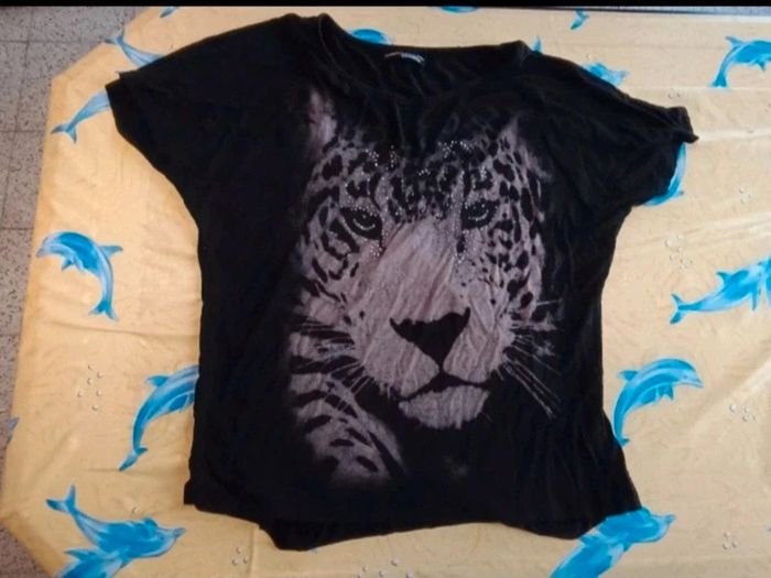 T-shirt manches courtes m félins tigre