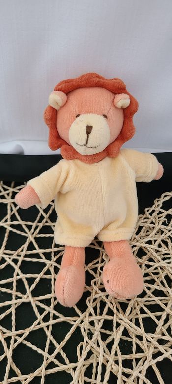 Doudou lion jaune orange les Loustics MOULIN ROTY