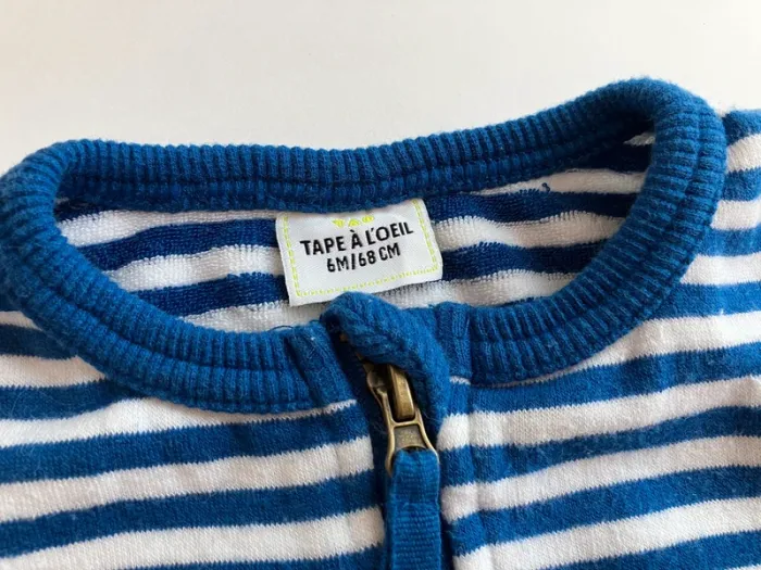 Gilet à rayures bébé 6 mois - photo numéro 3