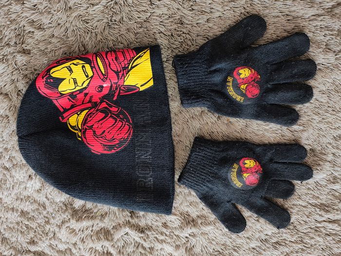 Ensemble bonnet et gants Avengers taille unique