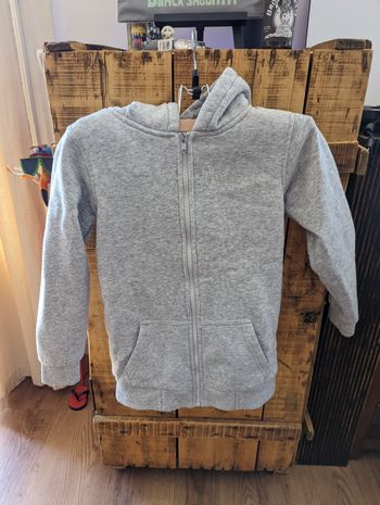 Blouson gris zippé Tissaia enfant 10ans