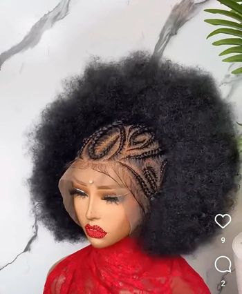 Perruque lace wig  tresses fulani afro prête à porter