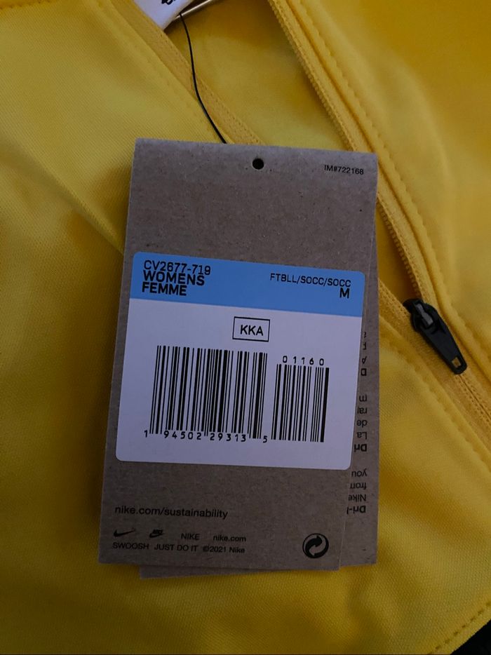 Gilet Nike dri-fit jaune femme taille M neuf - photo numéro 3