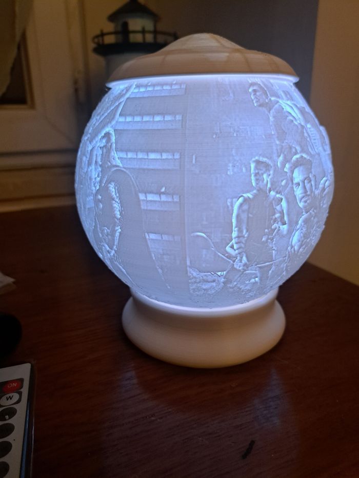 Veilleuse boule en lithophanie avanger - photo numéro 3