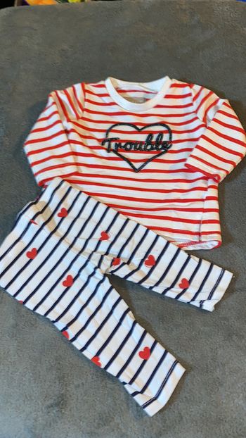 Ensemble 2 pièces rayé