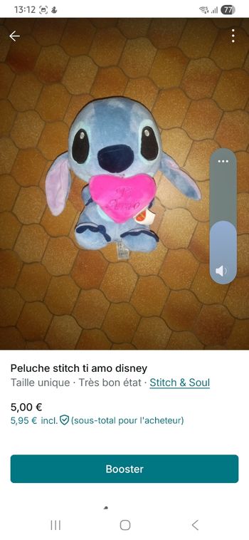 Peluche stitch adorable
