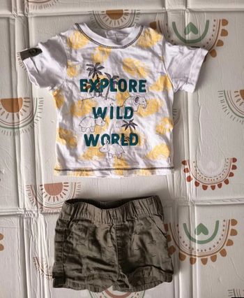 T-shirt et short 3 mois garçon 