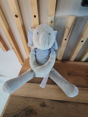 Elephant gris obaïbi t shirt rayé marine