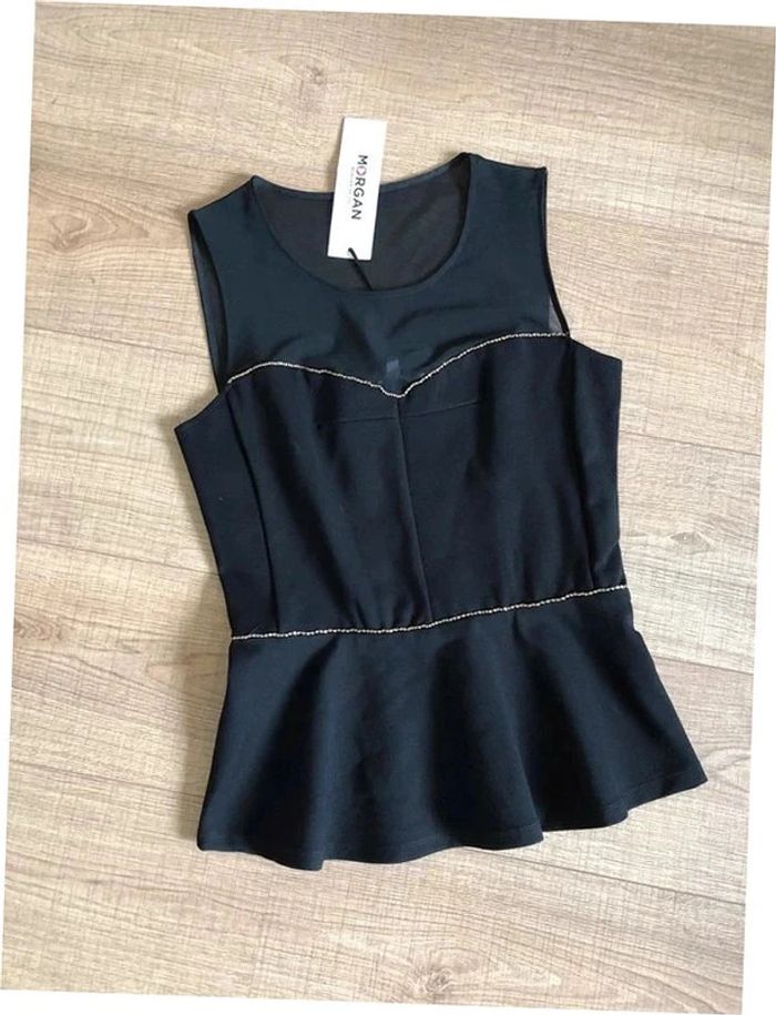 Haut noir et doré neuf sans manches Morgan taille S (valeur 35€) - photo numéro 11