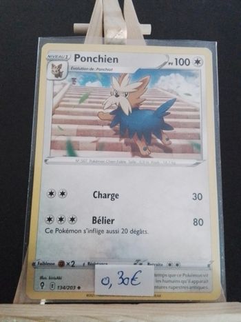 Carte Pokémon Ponchien 134/203