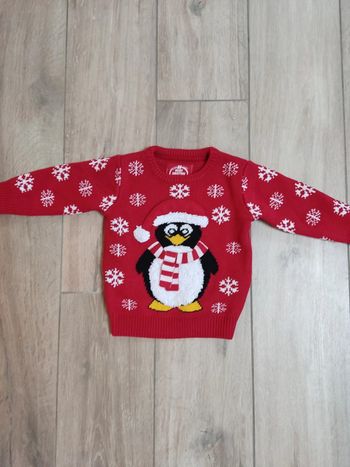 Pull de Noël pingouin