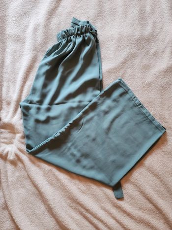Pantalon à jambes larges / palazzo vert d'eau TU 36/40