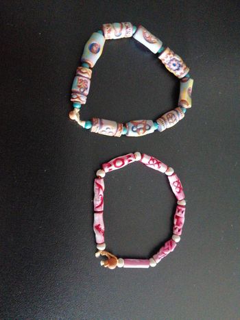 Lot 2 bracelets en terre cuite