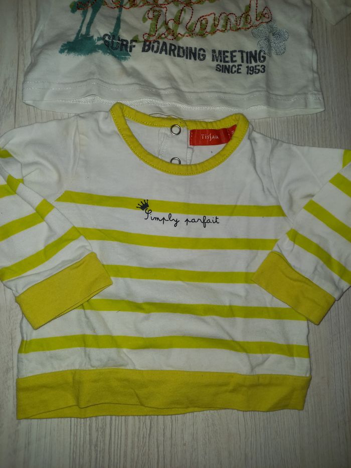 Lot de 2 t-shirts ML garçon 6 mois - photo numéro 2