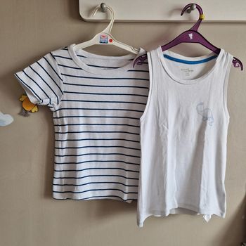 Lot de 2 maillots/ tricots de corps été