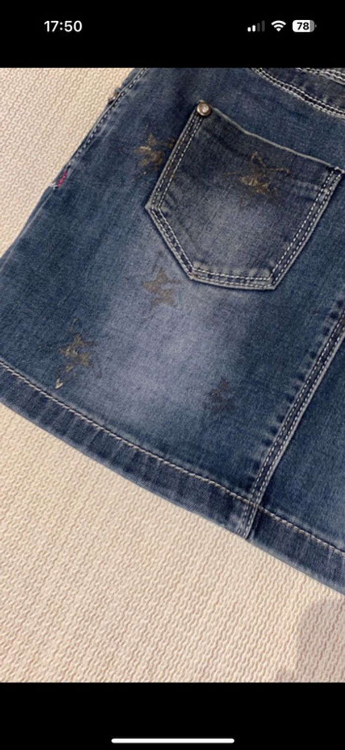 Jupe en jean 7 ans orchestra avec etoiles - photo numéro 3