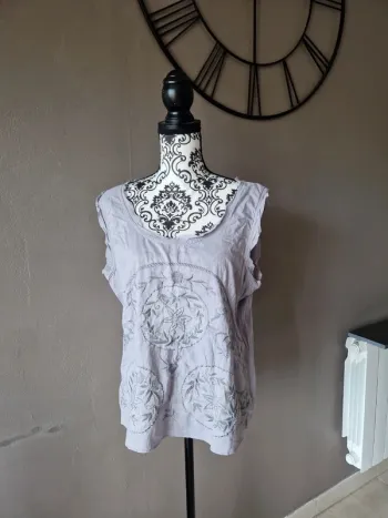 Débardeur bohème 100%coton taille XL