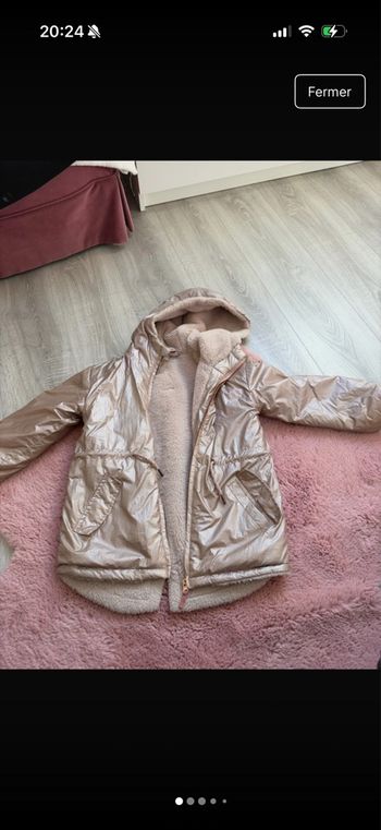 Parkas fille 6 ans rose gold intérieur polaire TAO