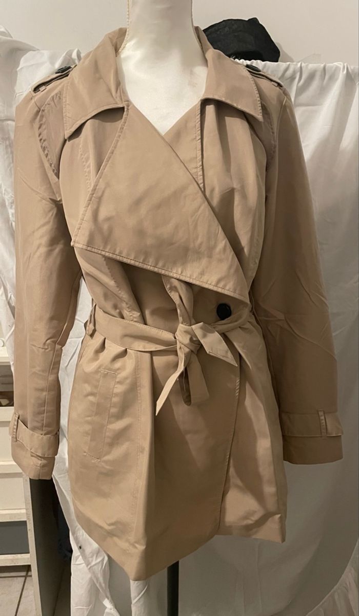 Trench coat imperméable marron vero moda xL femme - photo numéro 3