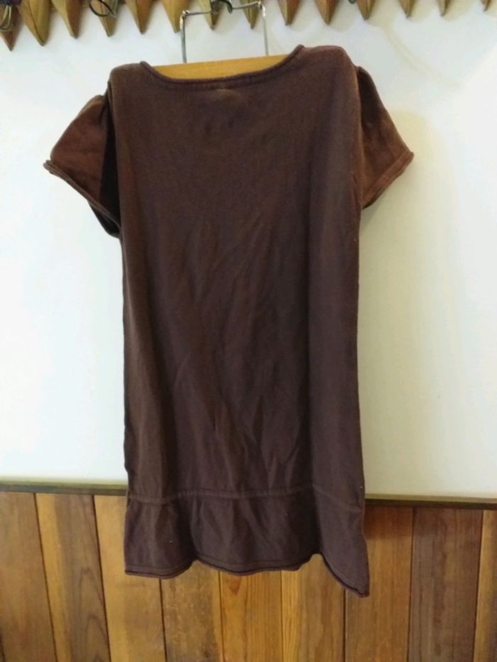 Pull marron sans manche - photo numéro 2