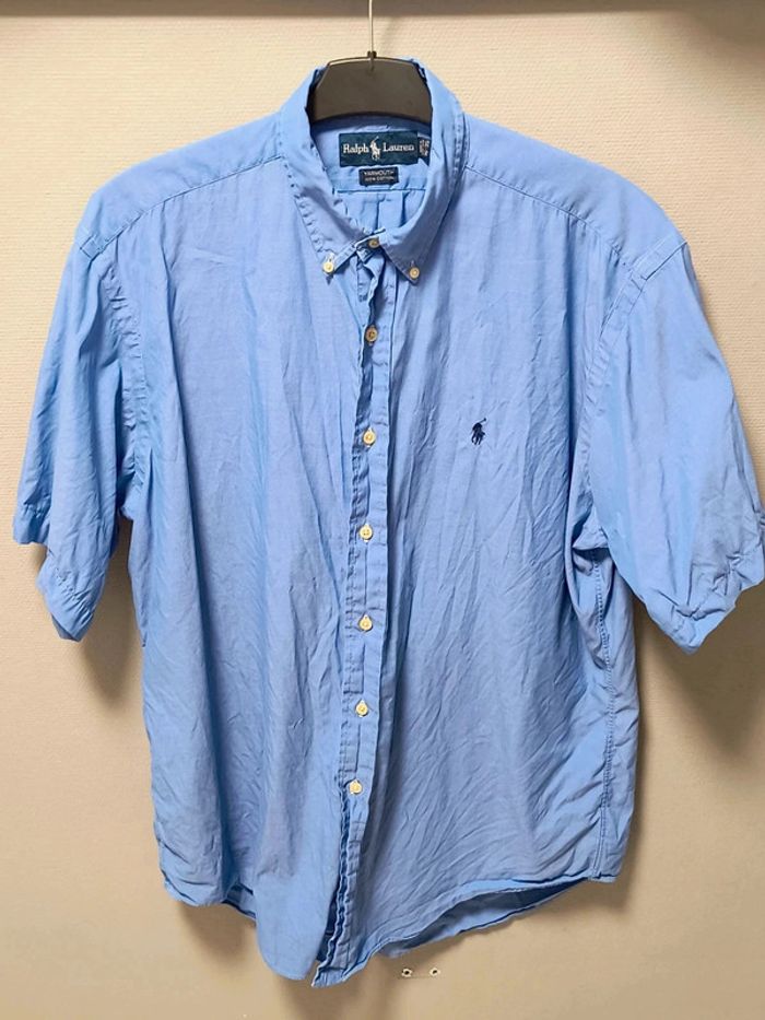 🌟 Chemise Ralph Lauren vintage bleu clair Yarmouth manches courtes – Style intemporel 🌟 - photo numéro 4