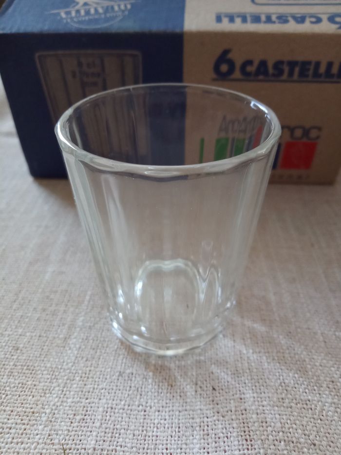 Ensemble de 6 petites Verrines Castelli "Arcoroc" en verre transparent - photo numéro 4