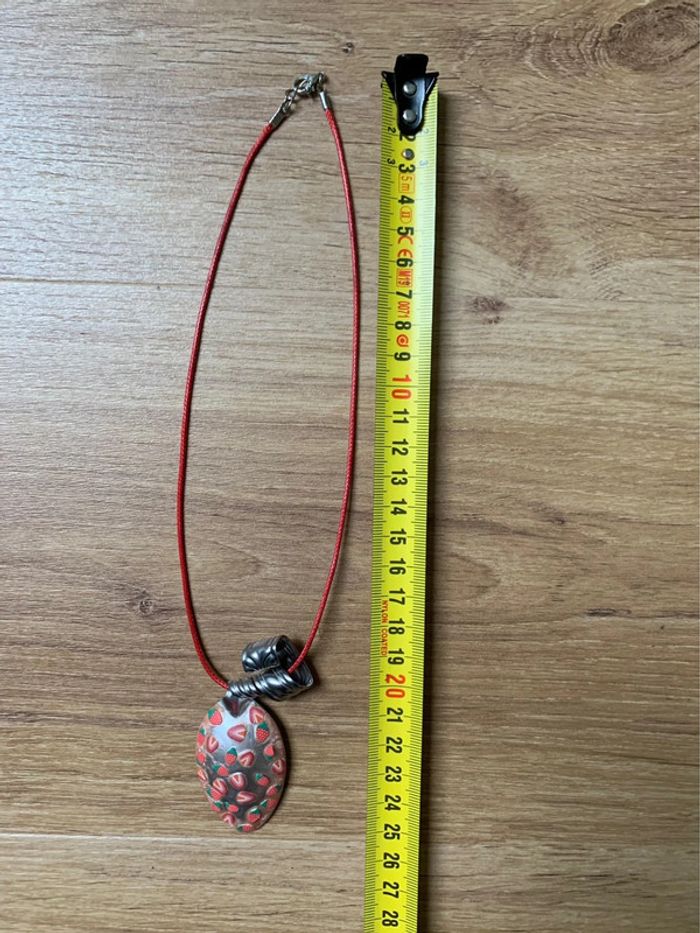 Collier cuillère rouge - photo numéro 2