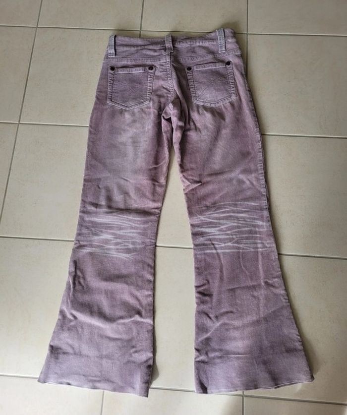 pantalon coton velours évasé - photo numéro 4
