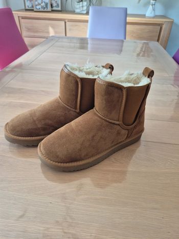 Bottines suédine fourrées