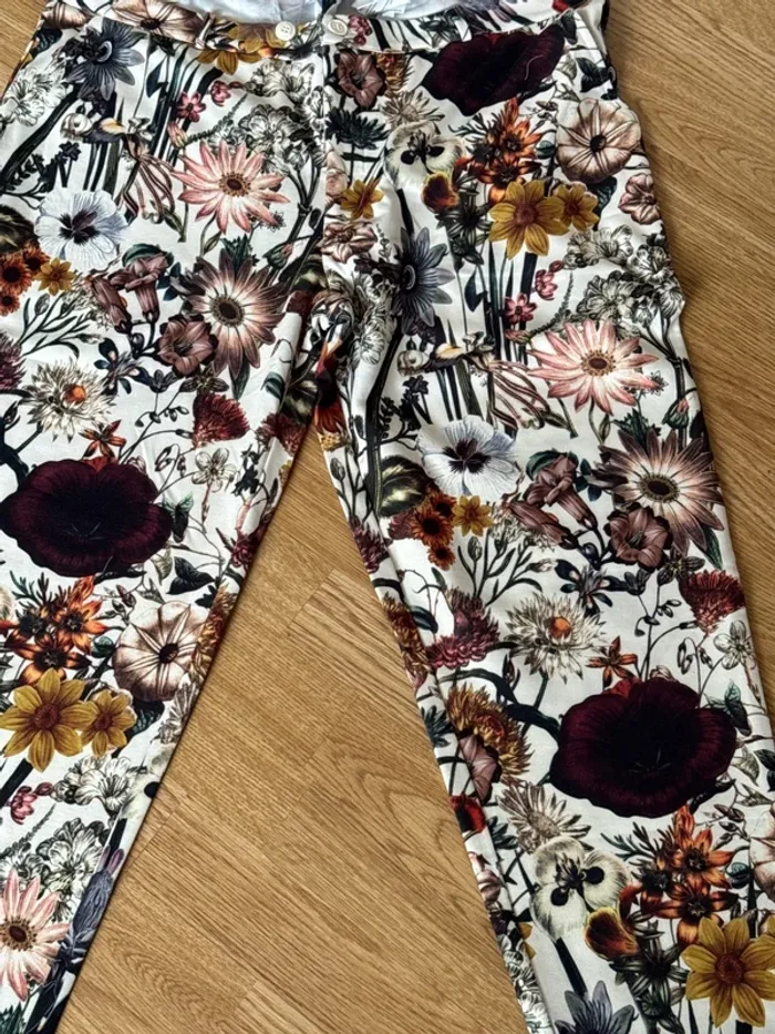 Pantalon à imprimé floral marque Heine taille 50 - photo numéro 2