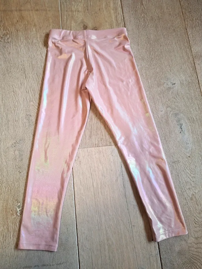 Legging brillant satiné rose H&M 6/7 ans - photo numéro 2